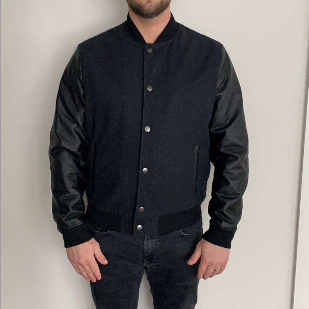 Banana Republic wool and leather jacket